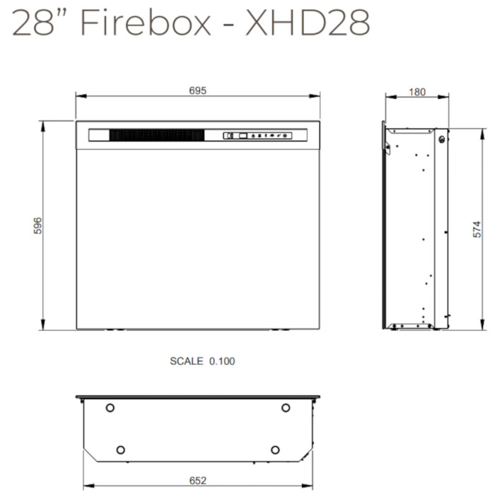 Kominek elektryczny Dimplex 28″ Firebox XHD - XHD28
