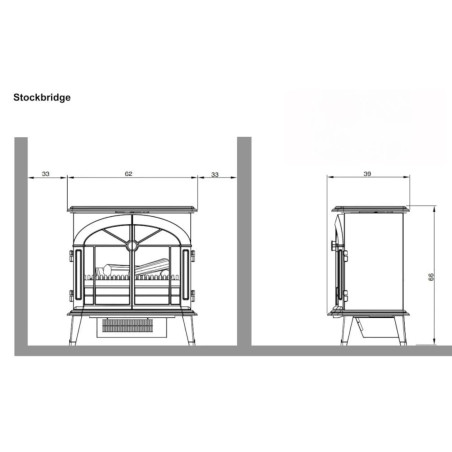Kominek wolnostojący elektryczny Stockbridge