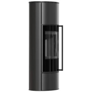 Piec wolnostojący KRATKI ERIK Ø 150 5,5 kW/W z czarnym termotec