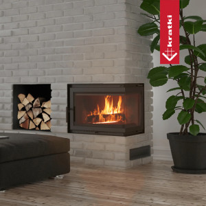 Kominek żeliwny KRATKI SIMPLE prawy BS 8 kW Ø 150