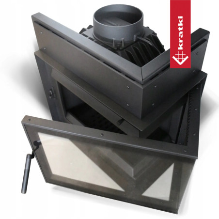 Kominek żeliwny KRATKI SIMPLE prawy BS 8 kW Ø 150