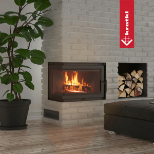 Kominek żeliwny KRATKI SIMPLE lewy BS 8 kW Ø 150