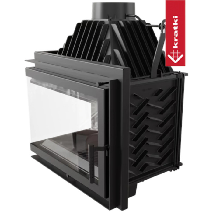 Kominek żeliwny KRATKI SIMPLE lewy BS 15 kW Ø 200