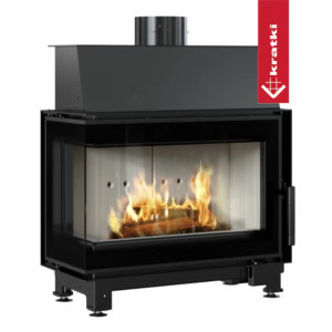 Kominek powietrzny stalowy KRATKI SIMPLE lewy 6 kW Ø 150