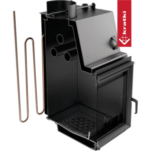 Kominek z płaszczem wodnym KRATKI ZUZIA 12 kW Ø 200