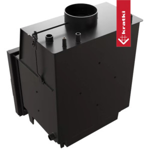 Kominek z płaszczem wodnym KRATKI ZOSIA DECO 14 kW Ø 200