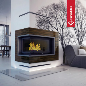 Kominek żeliwny KRATKI OLIWIA lewy BS 16 kW Ø 200