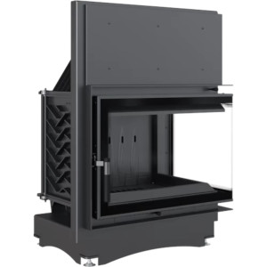 Kominek żeliwny KRATKI ZUZIA ECO DECO prawy BS 12 kW Ø 150