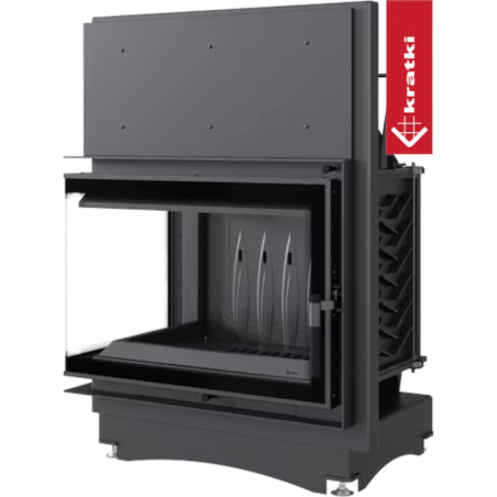 Kominek żeliwny KRATKI ZUZIA ECO DECO lewy BS 12 kW Ø 200