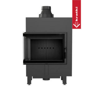 Kominek KRATKI LUCY SLIM lewy BS 8 kW Ø 160 czarne wyłożenie