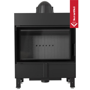 Kominek KRATKI LUCY SLIM 10 kW Ø 160 czarne wyłożenie