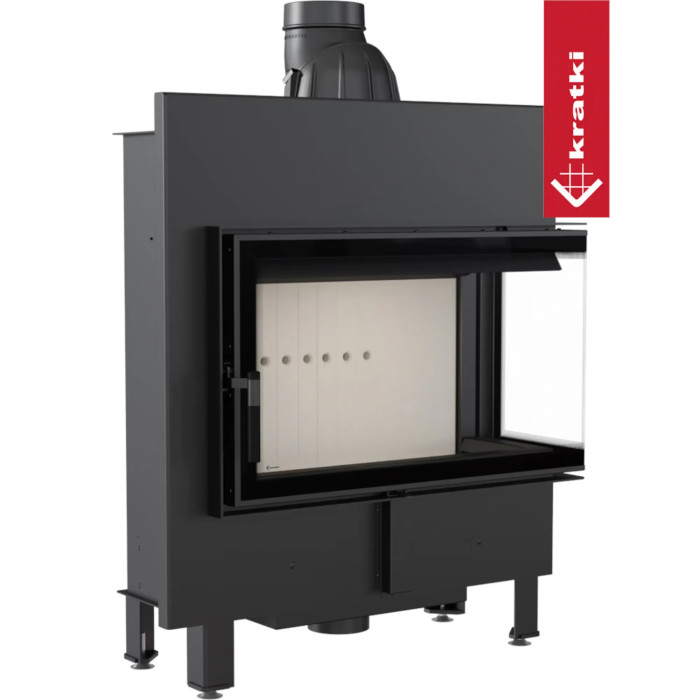 Kominek KRATKI LUCY SLIM prawy BS 10 kW Ø 160