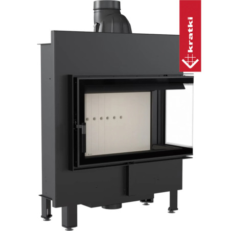 Kominek KRATKI LUCY SLIM prawy BS 10 kW Ø 160
