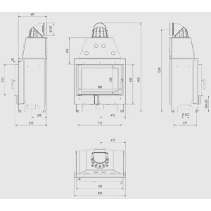 Kominek KRATKI MBO 15 kW Ø 200