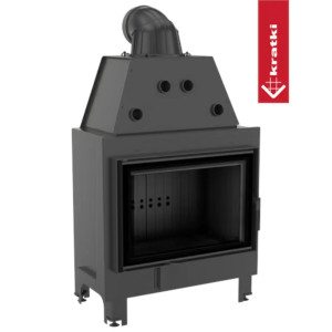 Kominek KRATKI MBO 15 kW Ø 200 czarne wyłożenie