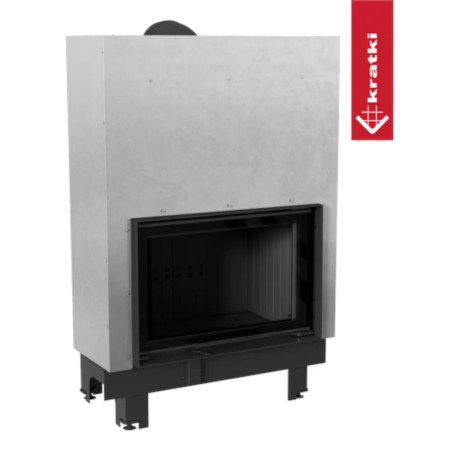Kominek KRATKI MBO 15 kW Ø 200 Gilotyna czarne wyłożenie