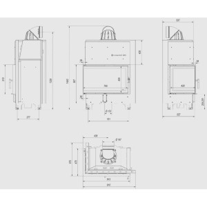 Kominek KRATKI MBO lewy BS 15 kW Ø 200