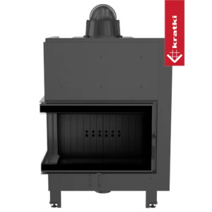 Kominek KRATKI MBO lewy BS 15 kW Ø 200 czarne wyłożenie