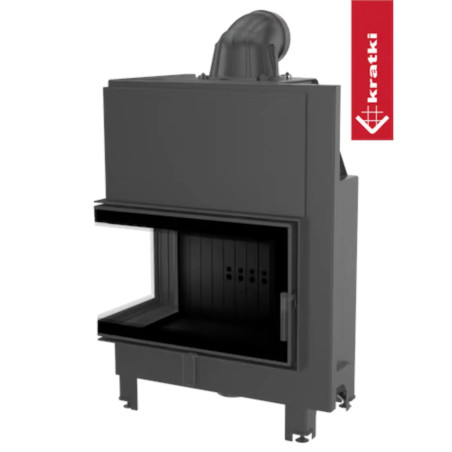 Kominek KRATKI MBO lewy BS 15 kW Ø 200 czarne wyłożenie