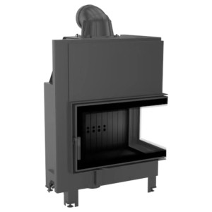 Kominek KRATKI MBO prawy BS 15 kW Ø 200 czarne wyłożenie