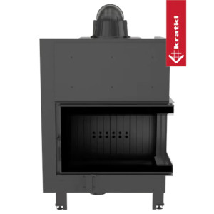 Kominek KRATKI MBO prawy BS 15 kW Ø 200 czarne wyłożenie