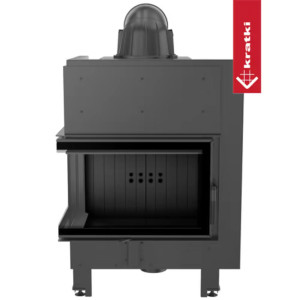 Kominek KRATKI MBM lewy BS 10 kW Ø 200 czarne wyłożenie