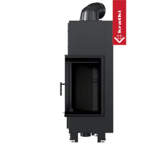 Kominek KRATKI MBN prawy BS 10 kW Ø 200 czarne wyłożenie