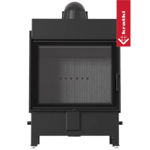 Kominek KRATKI LUCY 15 kW Ø 200 czarne wyłożenie