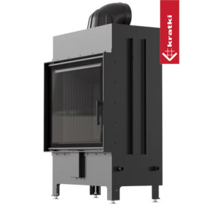 Kominek KRATKI LUCY 15 kW Ø 200 czarne wyłożenie