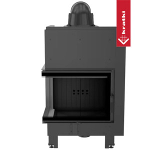 Kominek KRATKI MBZ lewy BS 13 kW Ø 200 czarne wyłożenie
