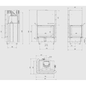 Kominek KRATKI MBZ lewy BS 13 kW Ø 200 Gilotyna