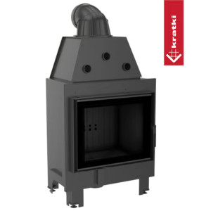 Kominek KRATKI MBZ 13 kW Ø 200 czarne wyłożenie