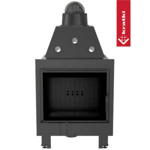 Kominek KRATKI MBZ 13 kW Ø 200 czarne wyłożenie
