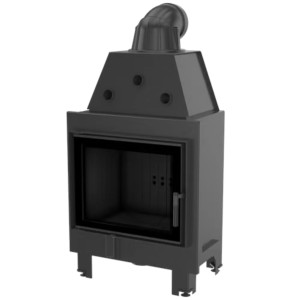 Kominek KRATKI MBZ 13 kW Ø 200 czarne wyłożenie