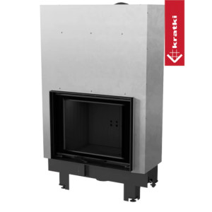 Kominek KRATKI MBZ 13 kW Ø 200 Gilotyna czarne wyłożenie