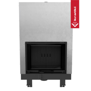 Kominek KRATKI MBZ 13 kW Ø 200 Gilotyna czarne wyłożenie