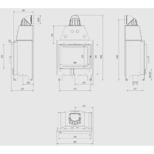 Kominek KRATKI MBA 17 kW Ø 200