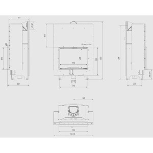 Kominek KRATKI MBA 17 kW Ø 200 Gilotyna