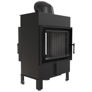 Kominek KRATKI LUCY TUNEL 12 kW Ø 200 czarne wyłożenie