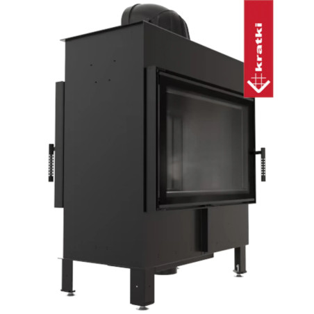 Kominek KRATKI LUCY TUNEL 14 kW Ø 200 czarne wyłożenie