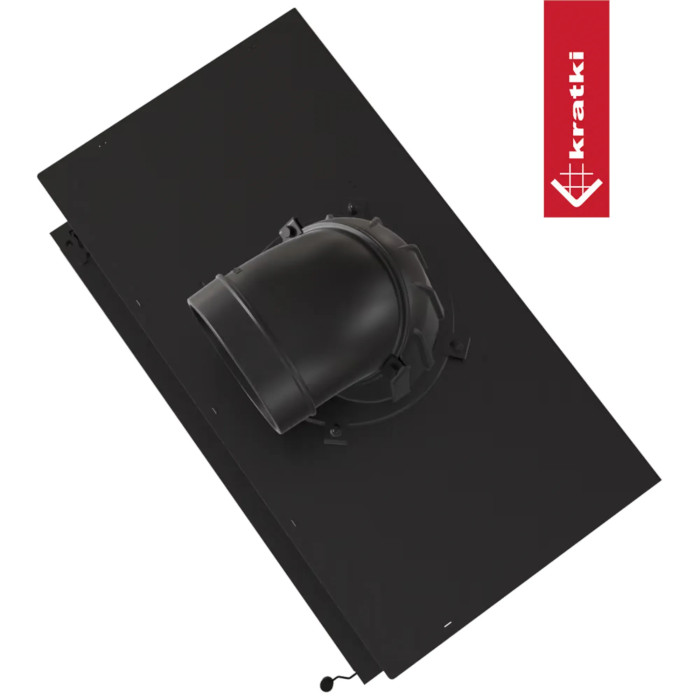 Kominek KRATKI LUCY TUNEL 14 kW Ø 200 czarne wyłożenie