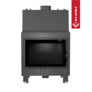 Kominek z płaszczem wodnym KRATKI MBO 15 kW Ø 200 czarne wyłożenie