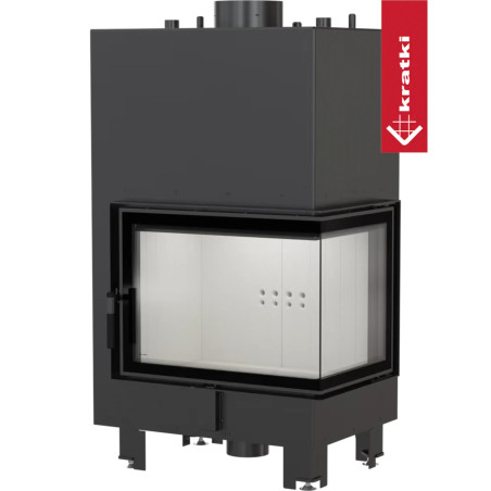 Kominek z płaszczem wodnym KRATKI MBZ prawy 13 kW Ø 200