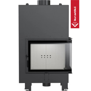 Kominek z płaszczem wodnym KRATKI MBZ prawy 13 kW Ø 200
