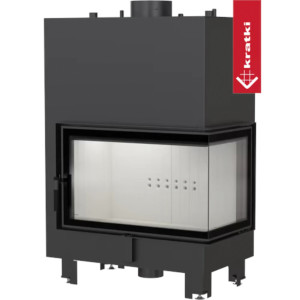 Kominek z płaszczem wodnym KRATKI MBO prawy 15 kW Ø 200
