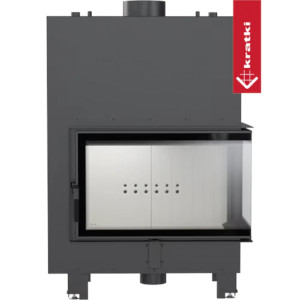 Kominek z płaszczem wodnym KRATKI MBO prawy 15 kW Ø 200