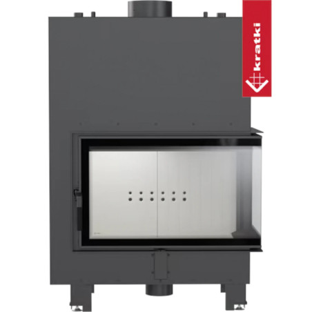 Kominek z płaszczem wodnym KRATKI MBO prawy 15 kW Ø 200