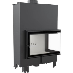 Kominek z płaszczem wodnym KRATKI MBO prawy 15 kW Ø 200