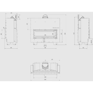 Kominek KRATKI MB100 14 kW Ø 200 Gilotyna