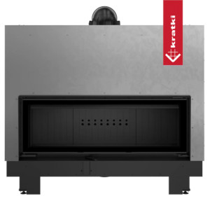 Kominek KRATKI MB 20 kW Ø 200 Gilotyna Czarne wyłożenie